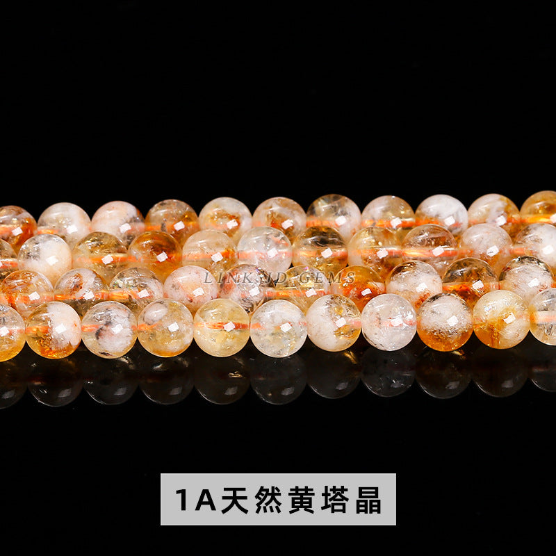 Natural Huangta crystal loose beads crystal round beads