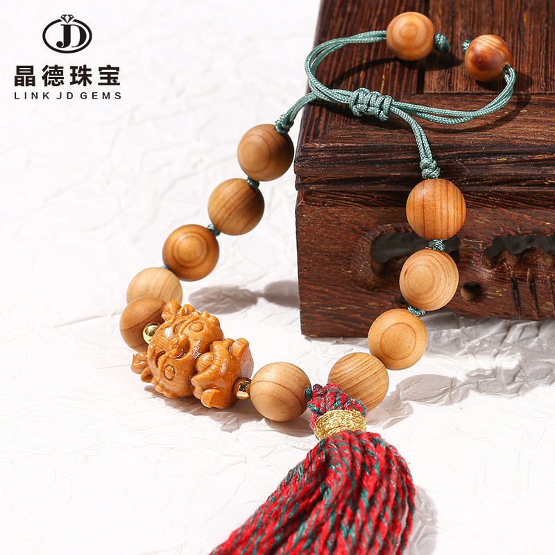 Ya Bai Barbie Sandalwood Dragon Treasure Braided Bracelet