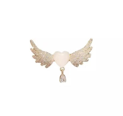 Love Angel Wings Fringed Brooch