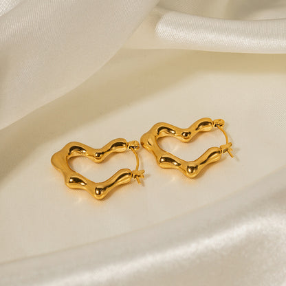 Bamboo Heart Earrings