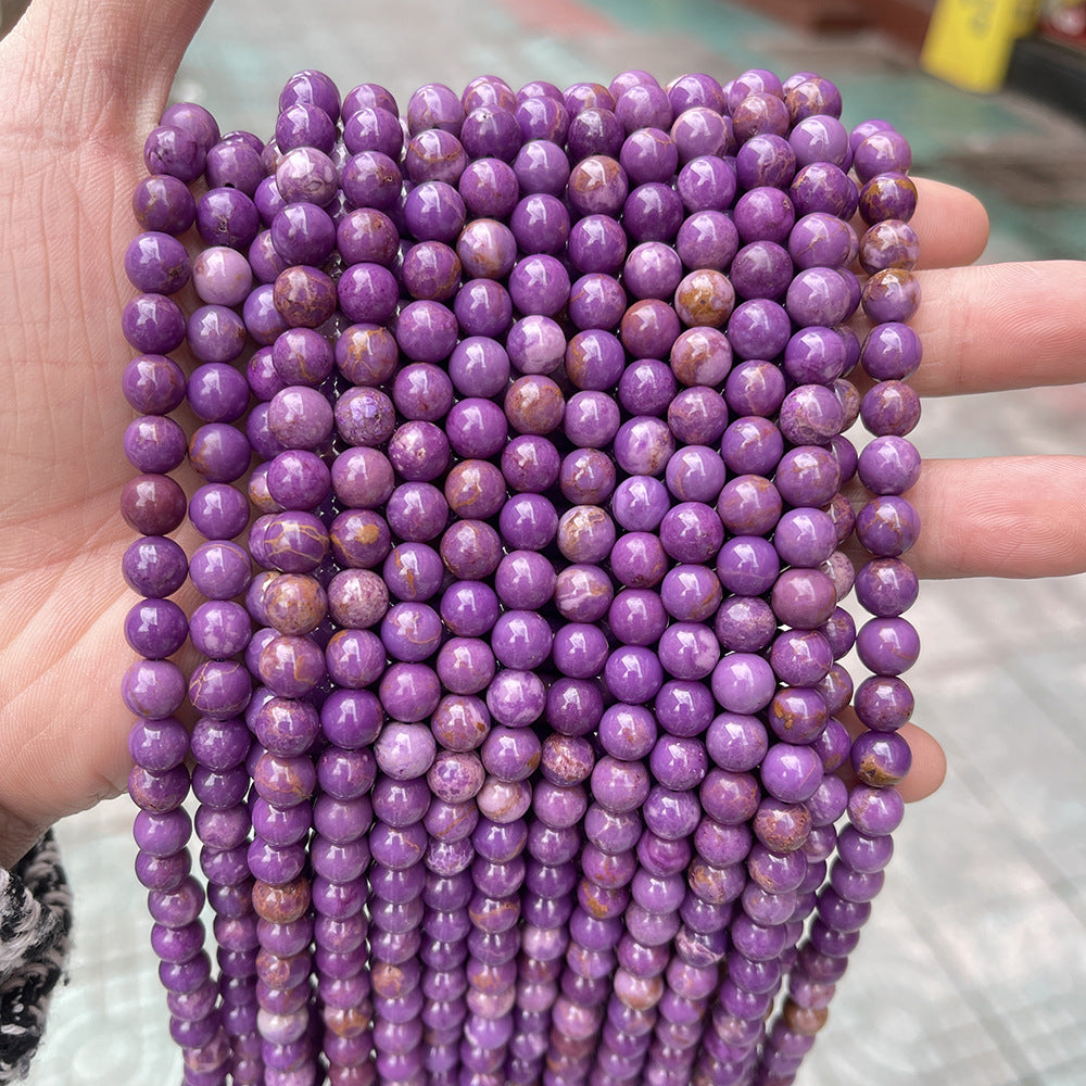 A + grade natural purple mica loose beads