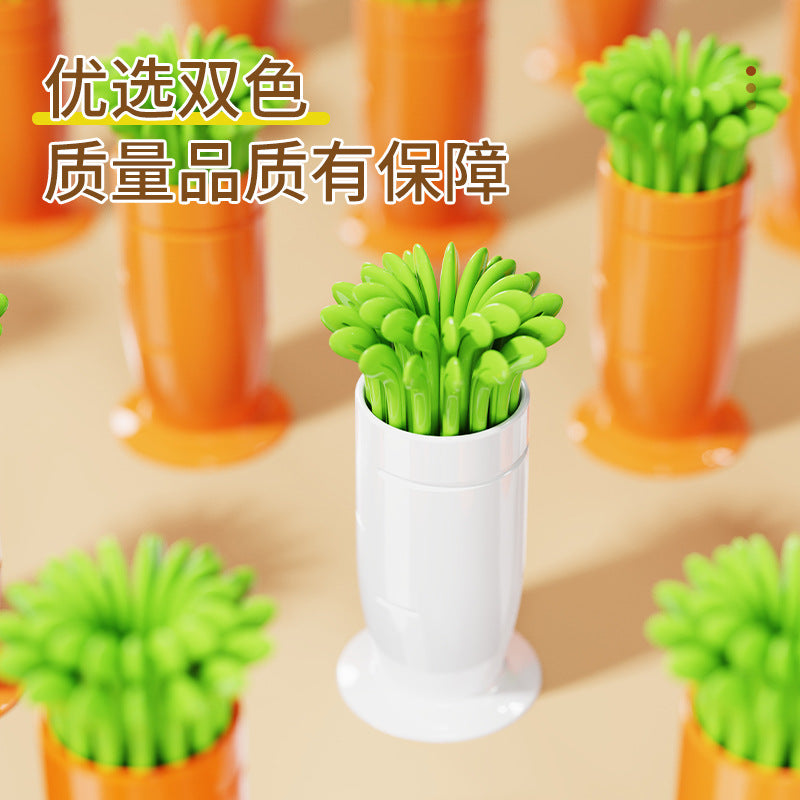 Radish Fruit Fork Disposable Plastic Fork