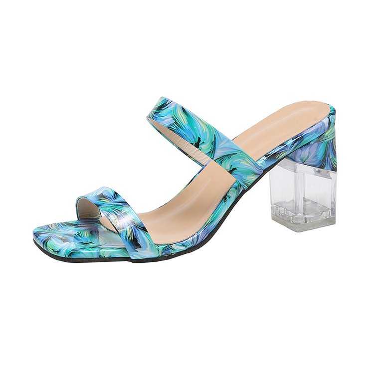 New crystal heel sandals