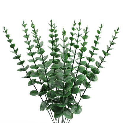 Simulation green plant eucalyptus leaves