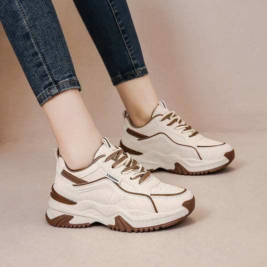 Thick-soled heightening sneakers