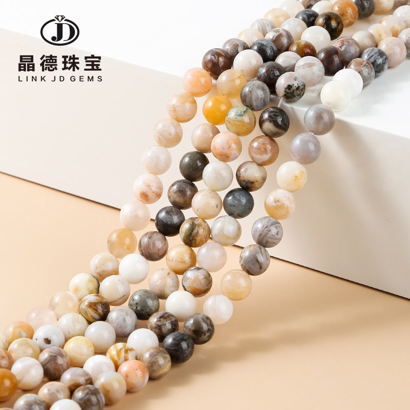 Bamboo leaf agate loose beads DIY jewelry accessories bracelet