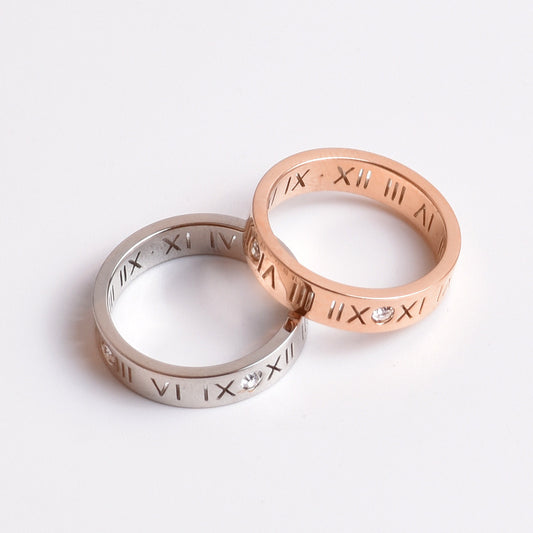 Fashion rose gold couple ring