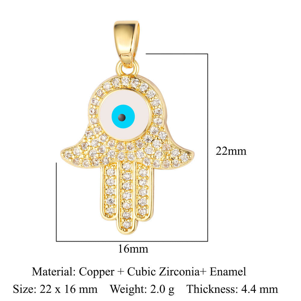 Butterfly Eye Sun Copper Zircon Pendant