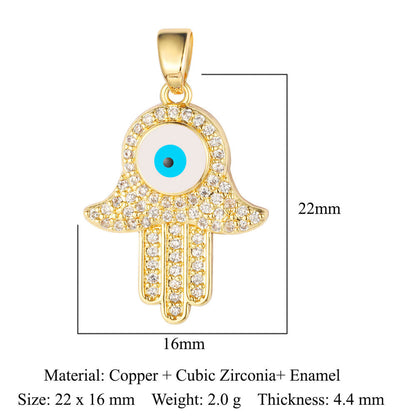 Butterfly Eye Sun Copper Zircon Pendant