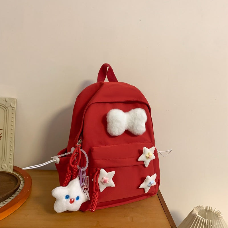 Cute solid color backpack