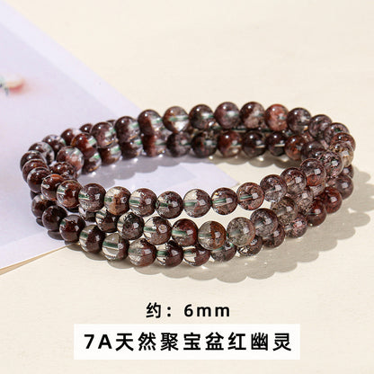 Natural crystal multi-circle bracelet