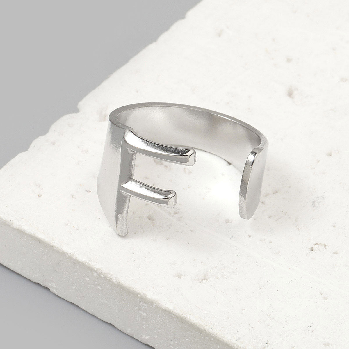 Titanium steel 26 English letter ring