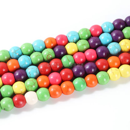 Synthetic colorful turquoise loose beads