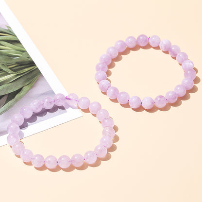 Natural light purple jade bracelet