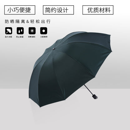 Reinforced Black Coated Business Umbrella UV Protection Umbrella