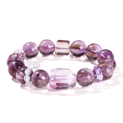 7A natural ice-permeable amethyst bead bracelet.