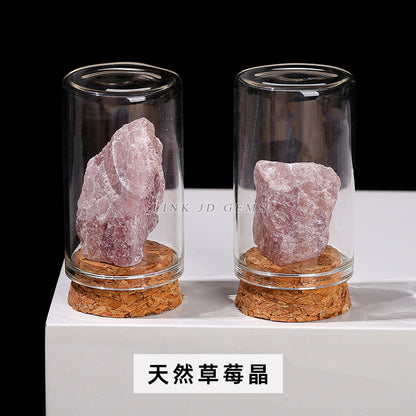 Crystal rock ore specimen wishing bottle