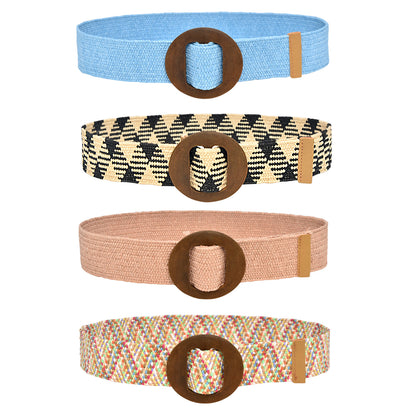 Women's canvas elastic belt