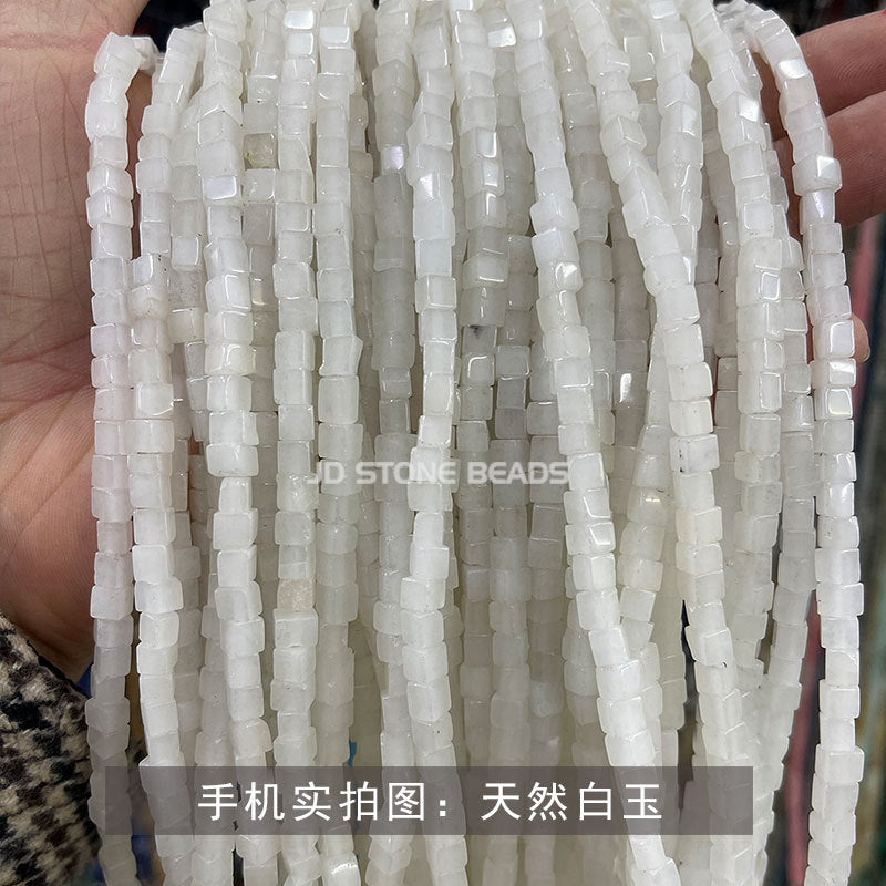 4 * 4Mm crystal agate square loose beads