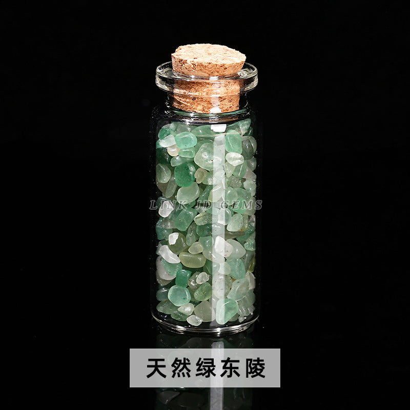 Crystal gravel wishing bottle jade agate gravel