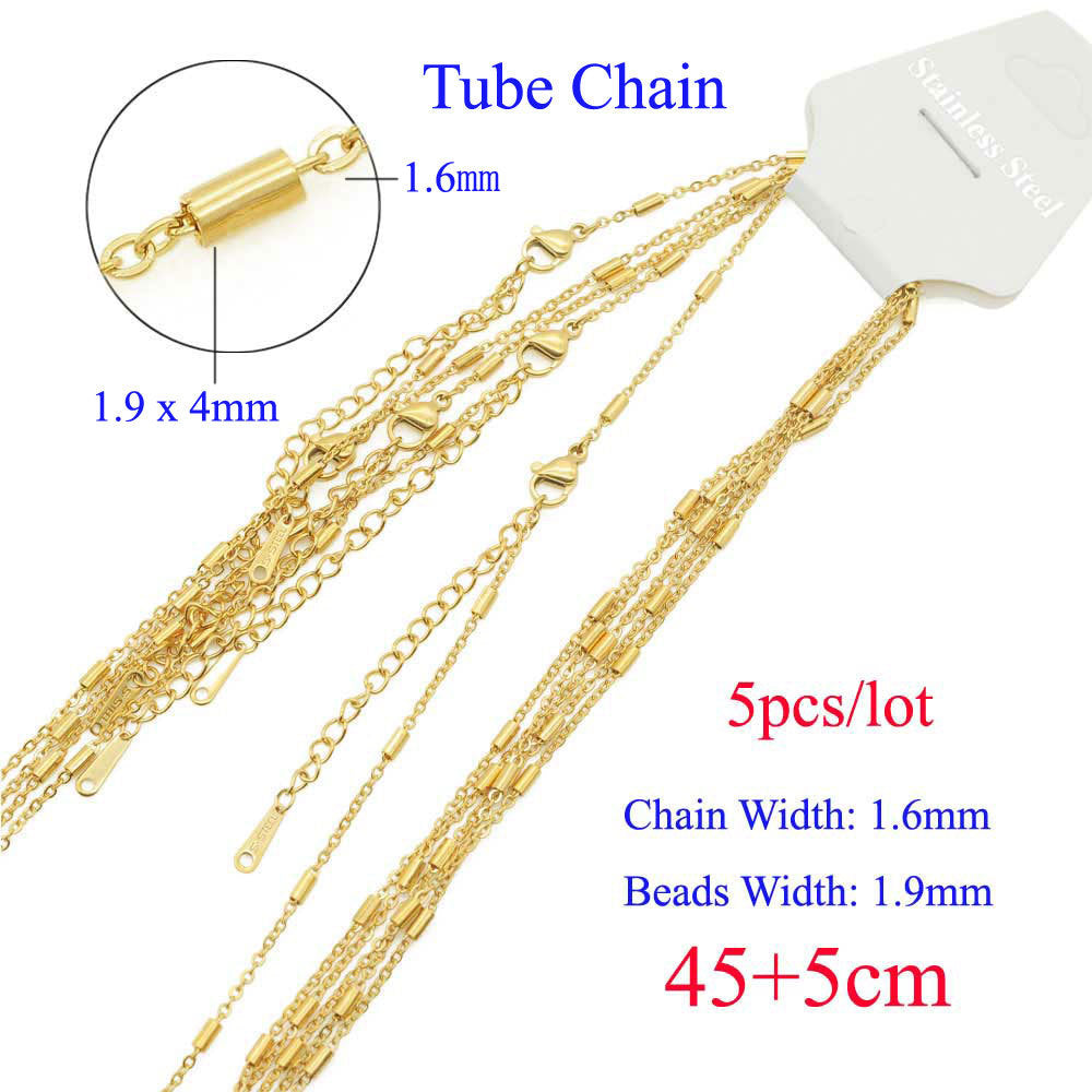 5 pcs/pack cross chain stainless steel DIY