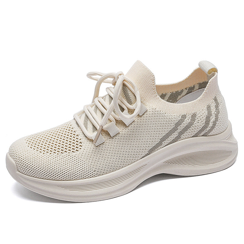 Summer mesh breathable white shoes