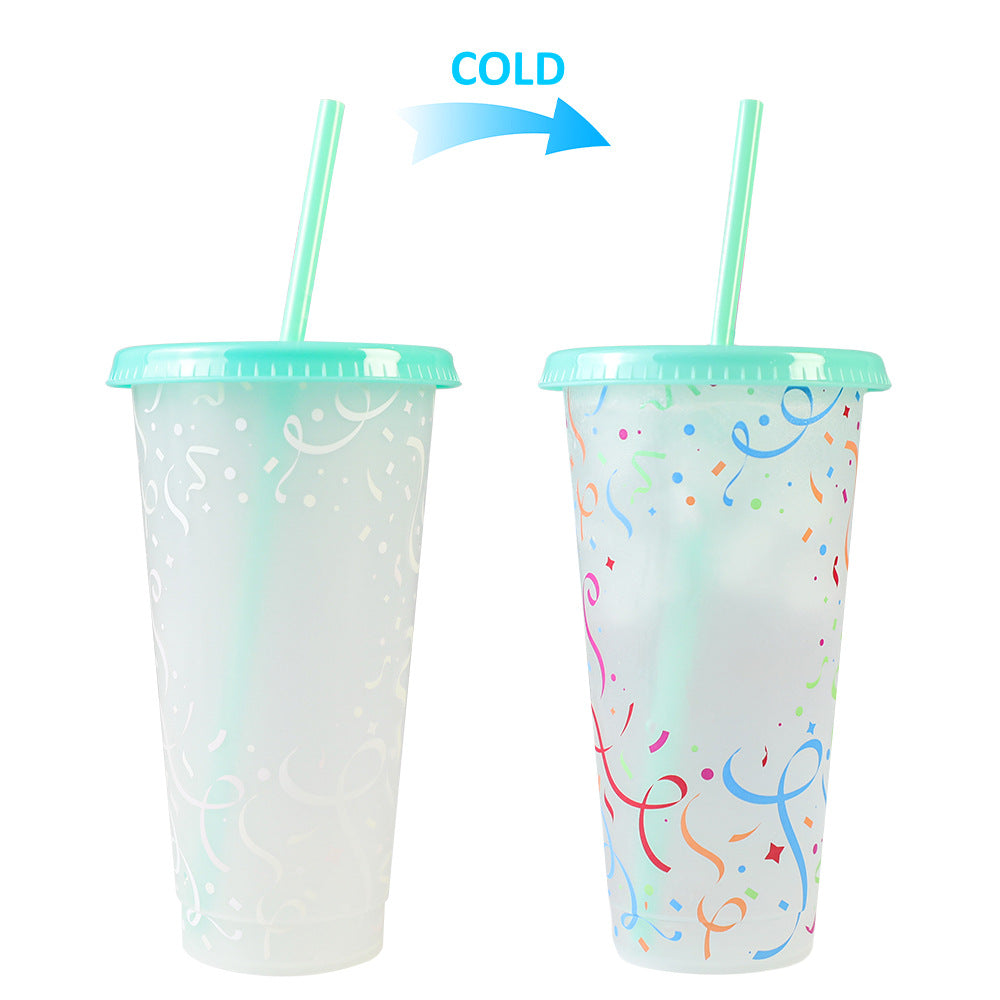 710Ml temperature-sensitive plastic color-changing cup