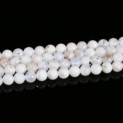 3A Natural Indian Material Blue Moonstone Round Beads Loose Beads