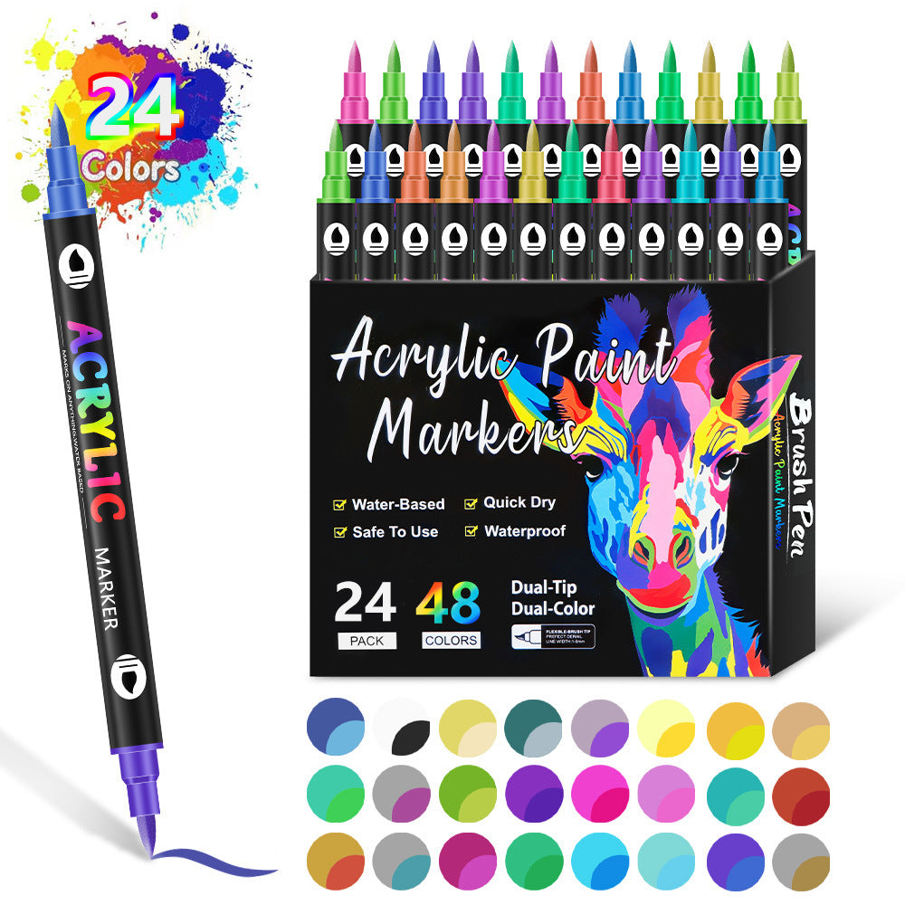 Double-headed two-color 72-color graffiti pen marker