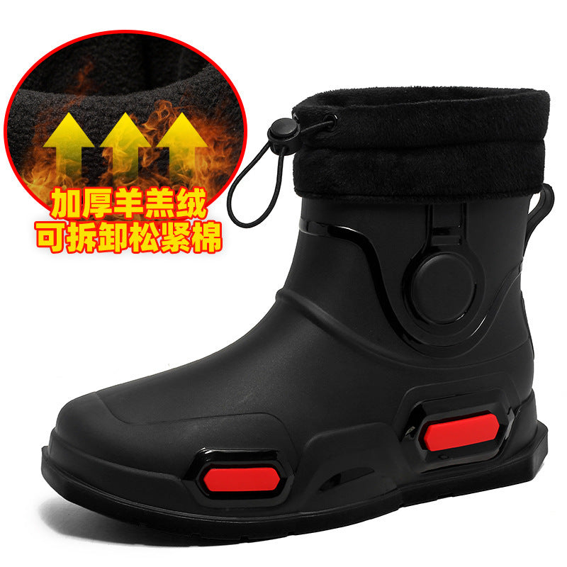 Rain shoes men wear versatile waterproof