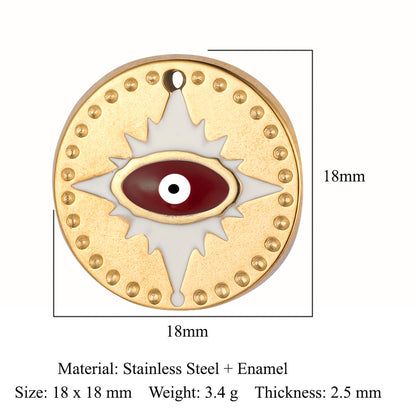 Dripping eyes French titanium steel pendant