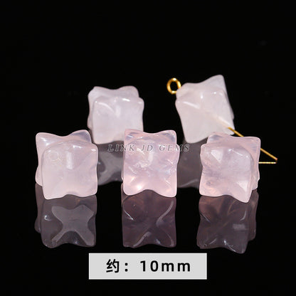 Natural powder crystal cat claw Pixiu engraving pendant