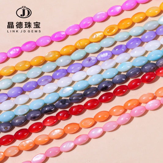 4 * 7Mm optimized multi-color natural shell rice beads loose beads