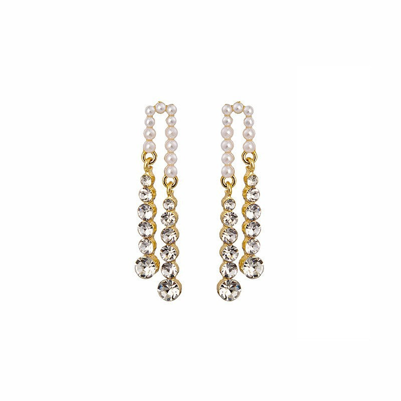 Zircon pearl earrings are versatile in temperament