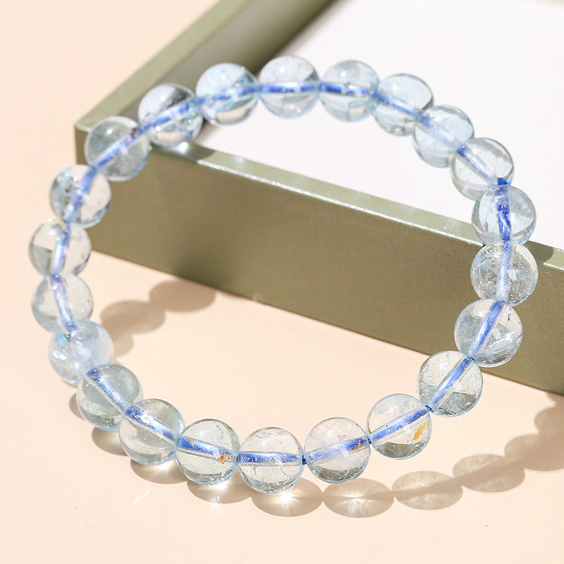 Natural blue topaz bracelet.