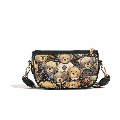 Cute cartoon print personalized saddle bag