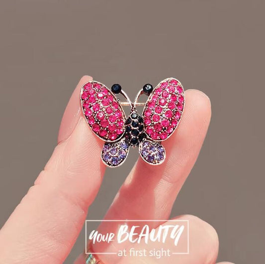 Rose Butterfly Brooch