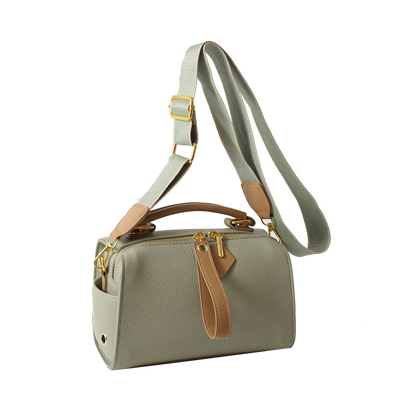 Solid color premium handbag