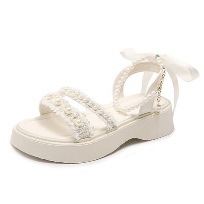 Pearl muffin sole sandals