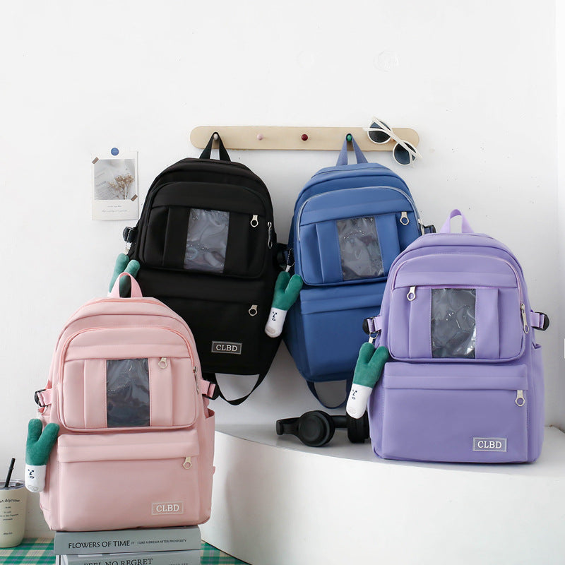 Four-piece backpack for students