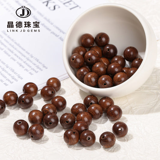 Golden Sandalwood Round Beads Buddha Beads Rosary Beads Loose Beads