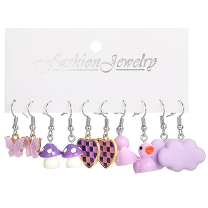 Fun Acrylic Cloud Set of 3 Pairs of Earrings