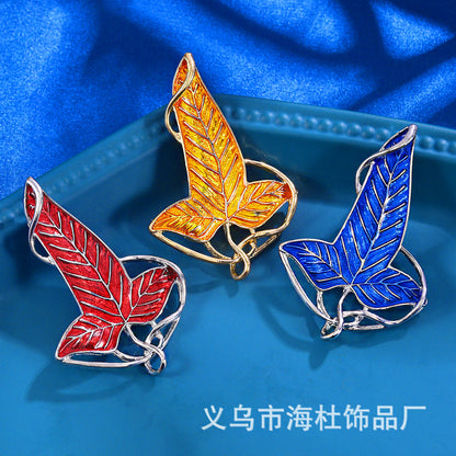 Three-dimensional leaf brooch fashion