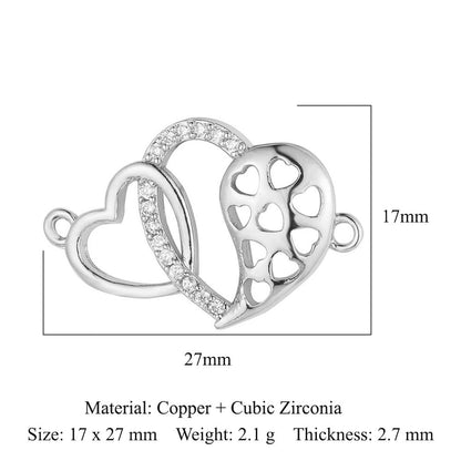 Accesorios de conexión de joyería de bricolaje con circón de cobre 