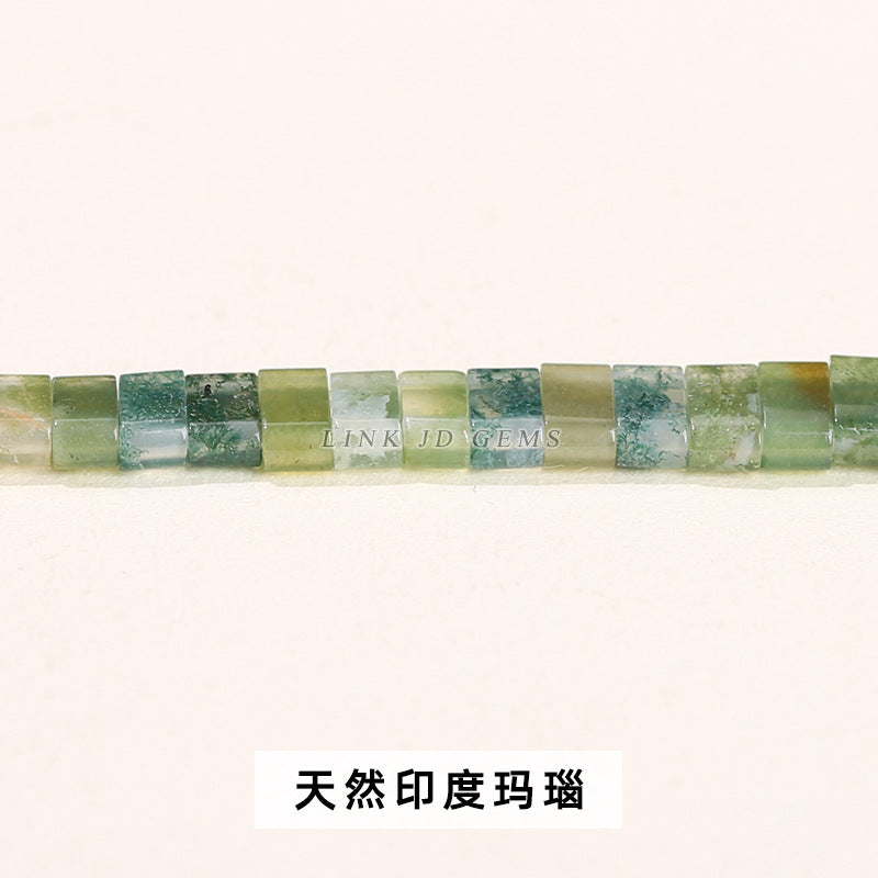 5Mm natural crystal agate rectangular loose beads