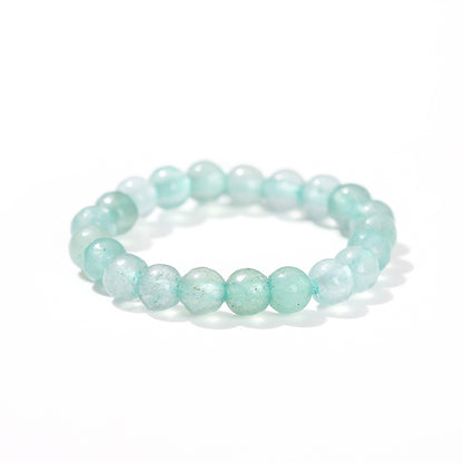 Natural powder crystal small bead ring