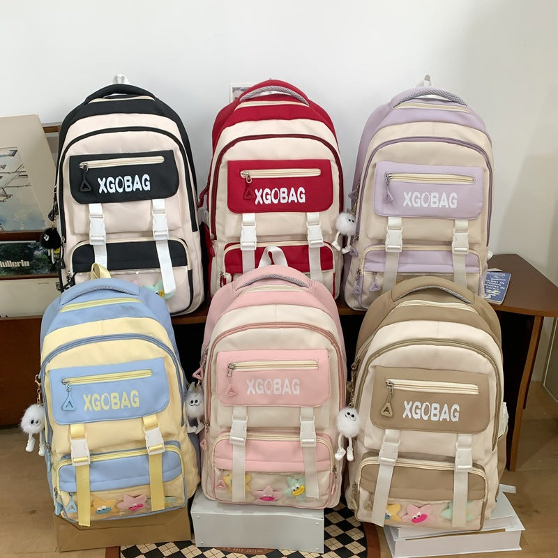 Student backpack transparent niche design backpack