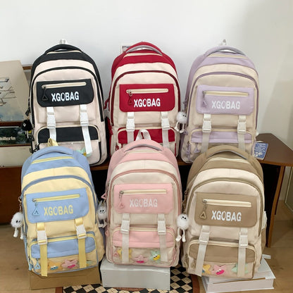 Student backpack transparent niche design backpack