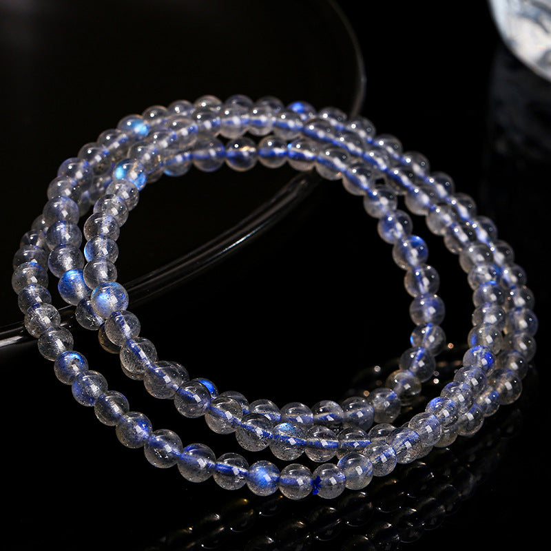 7A Natural Blue Gray Moonlight Multi-circle Bracelet