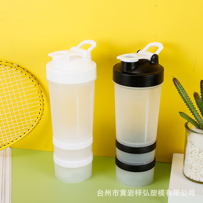 Three-layer protein powder shaking cup sports cup